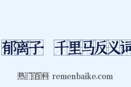 郁离子·千里马反义词是什么意思的图片